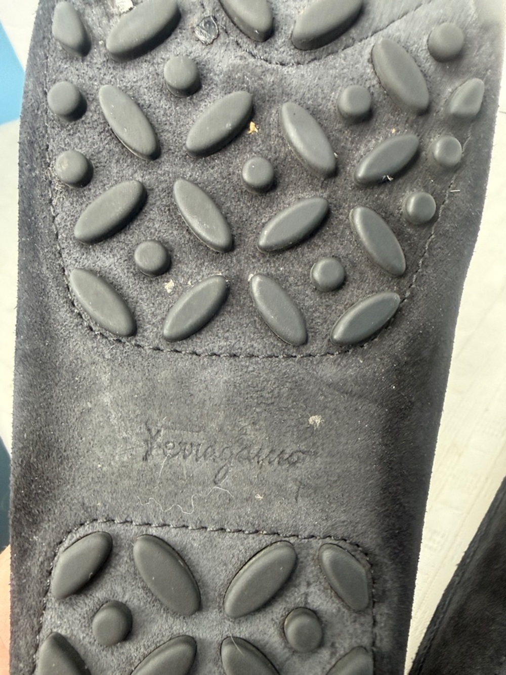 Salvatore Ferragamo Black Suede Gancini Loafers - Picture 8 of 8
